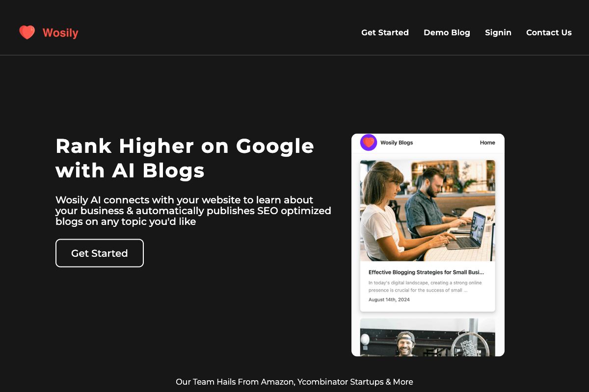 Wosily AI: Rank Higher on Google with AI Blogs