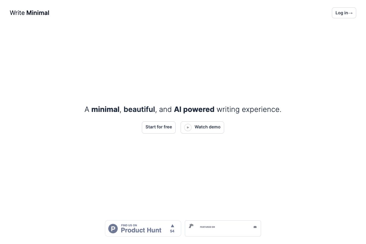 Write Minimal