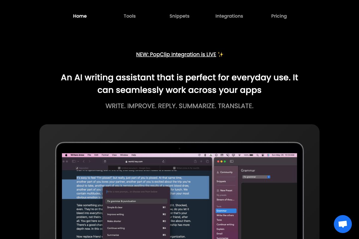 Writers Brew - AI Writing Assistant