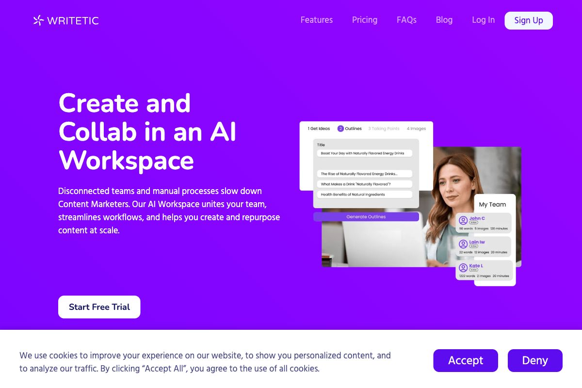 Writetic - AI Workspace for Content Marketing