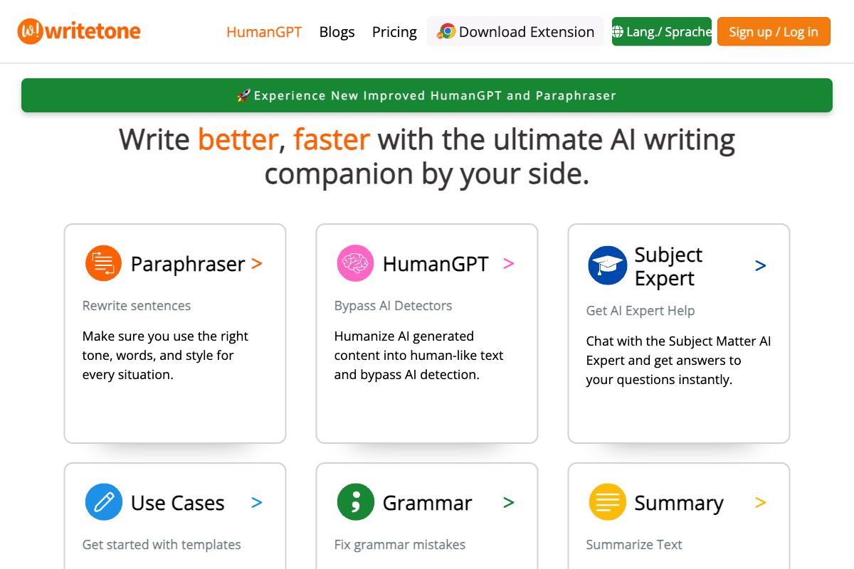 Writetone - AI Writing Assistant