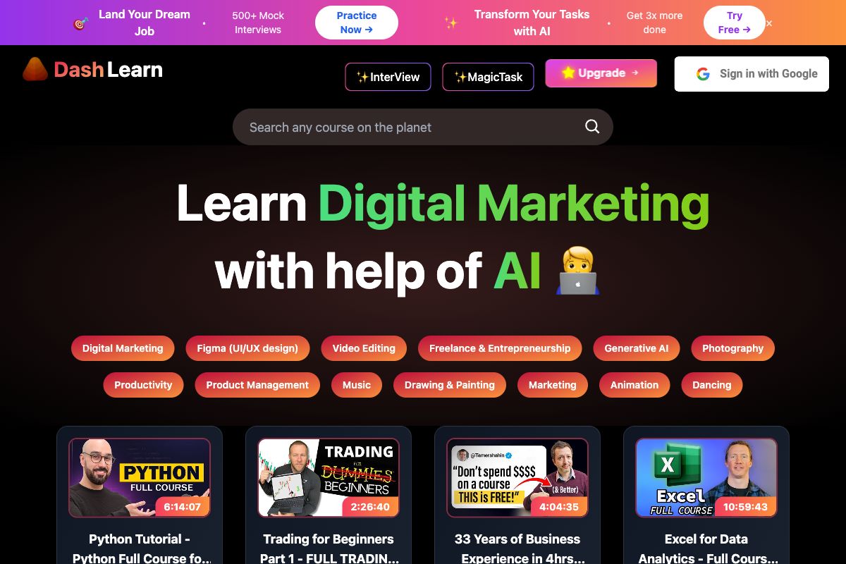 AI-Driven Learning Platform - Enhance Your Skills